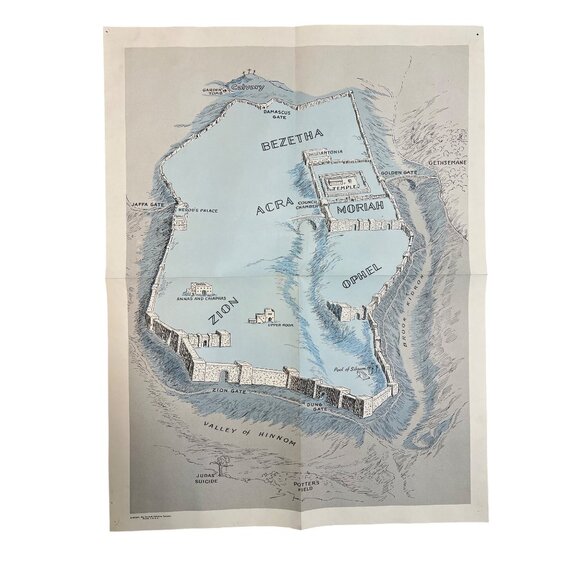 1951 Standard Bible Maps And Charts 8 Poster Set 19x25 Sunday School Vintage Lot - Picture 4 of 11